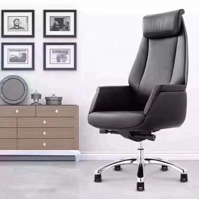 comfortable high back manager ceo office chair high quality white leather boss office chair