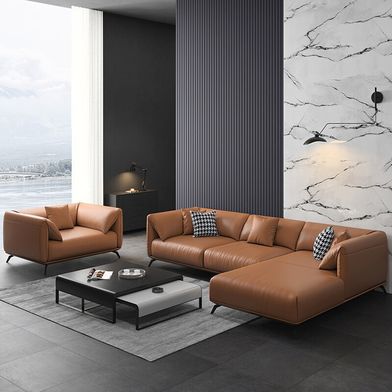 Office Sofa Set Designs Furniture 3 Seater Leather Sofa