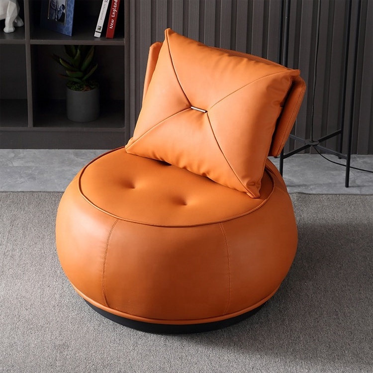 Luxury Hotel Design Chair Modern Accent Chair for Lounge Fancy Living Room Leather Sofa Chairs Furniture