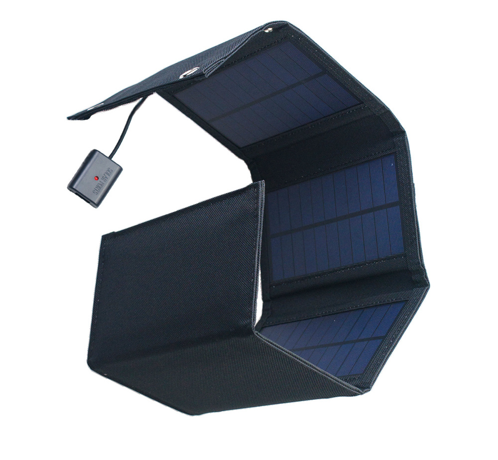 High Efficiency Outdoor Portable Waterproof Flexible Folding Solar Panel 15w 5v Battery Charger For Smart Mobile Phone