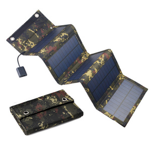 Dropshipping High Efficiency Portable Accessories Solar Battery Charger Usb 5v Outdoor Foldable Solar Panel for camping hiking