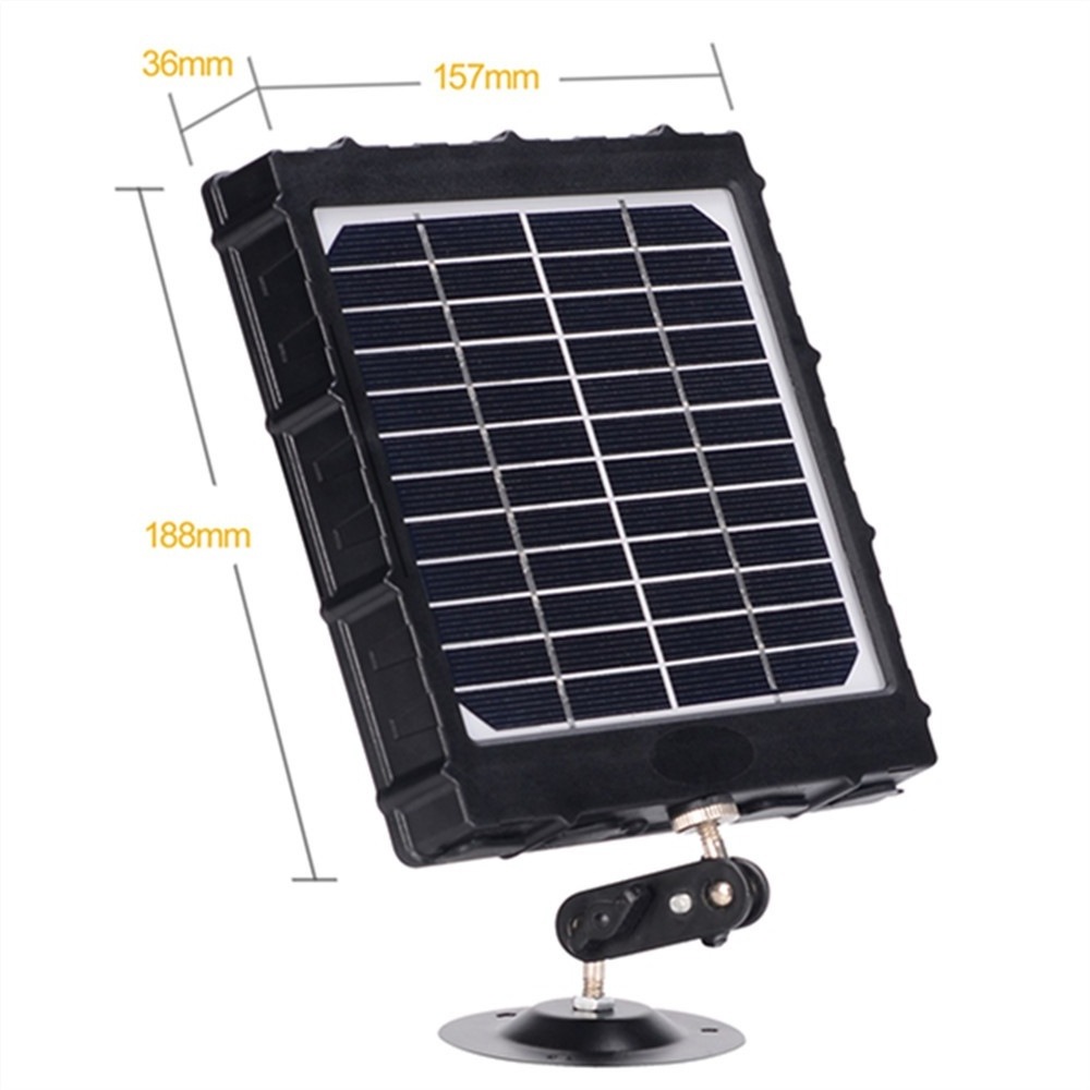 Waterproof Solar Panel Battery 8000mAh Trail Cameras Solar Panel 6v/9v12v Output Ip66 Waterproof For Hunting Camera