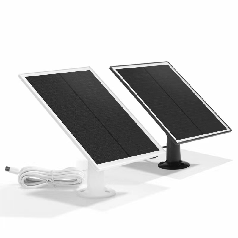 5V Solar Panel Charging Waterproof Portable Solar Panel 4w for Arlo Camera/Eufy Security Wireless ring Doorbell Blink Video cctv