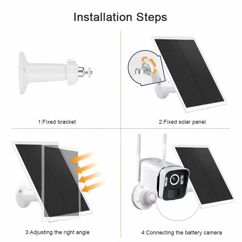 5V Solar Panel Charging Waterproof Portable Solar Panel 4w for Arlo Camera/Eufy Security Wireless ring Doorbell Blink Video cctv