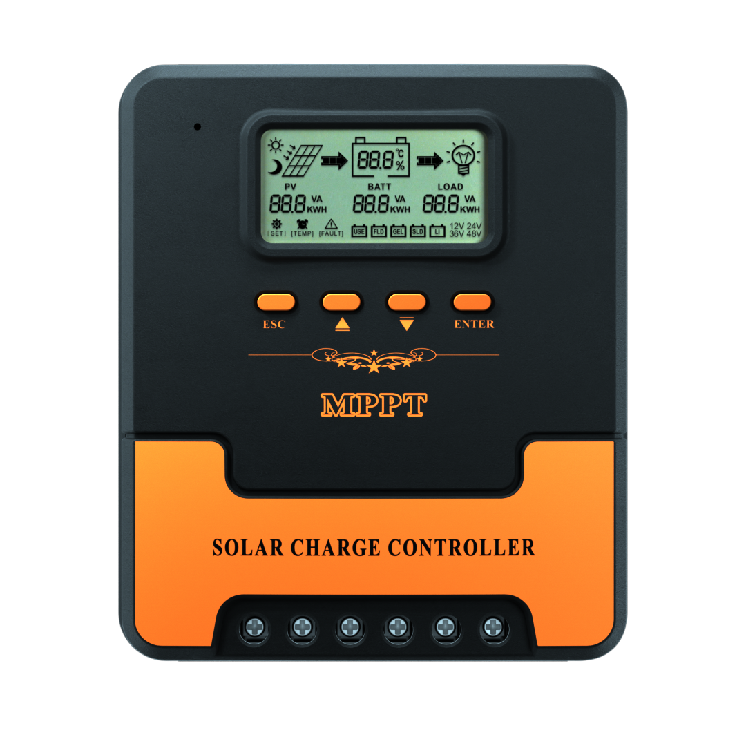 40A 60A MPPT Solar Charge Controller 12V/24V Auto Working PV 100V Solar Panel Charge Regulator  Negative Ground Solar Controller