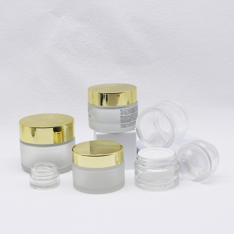 50g 100g Clear Cosmetic Jar Glass 30ml 50ml 100ml Cosmetic Cream Jar Glass Jar Pot Empty For Lip Balm