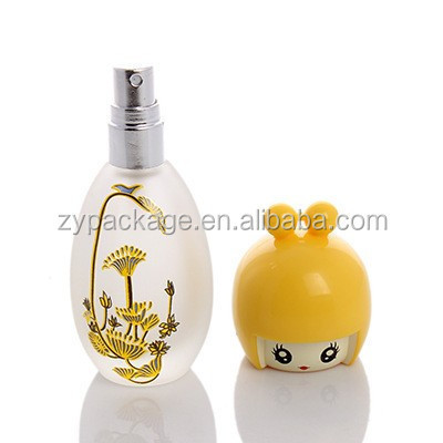 Pretty Cute Design Women Perfume Glass Bottle Purple Pink 20ml Frosted Glass Perfume Spray Bottle Dropper Essential Oil