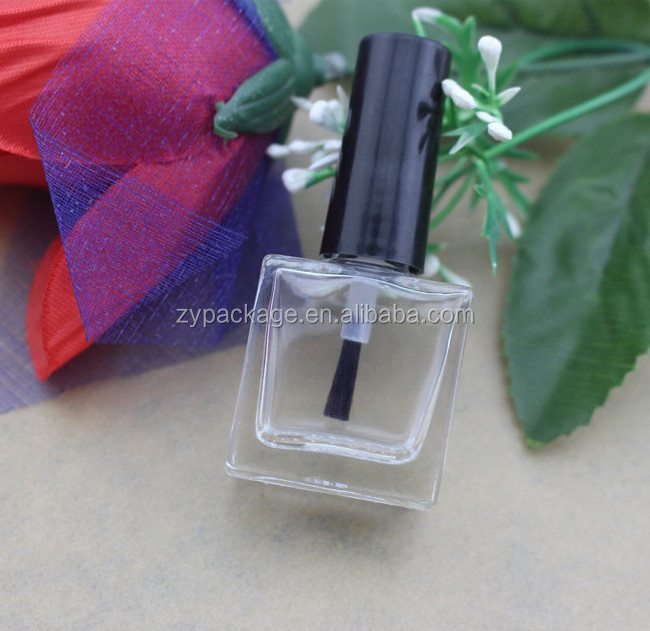 8ml rectangle glass nailpolish bottle, flat square glass nail polish bottle in stock