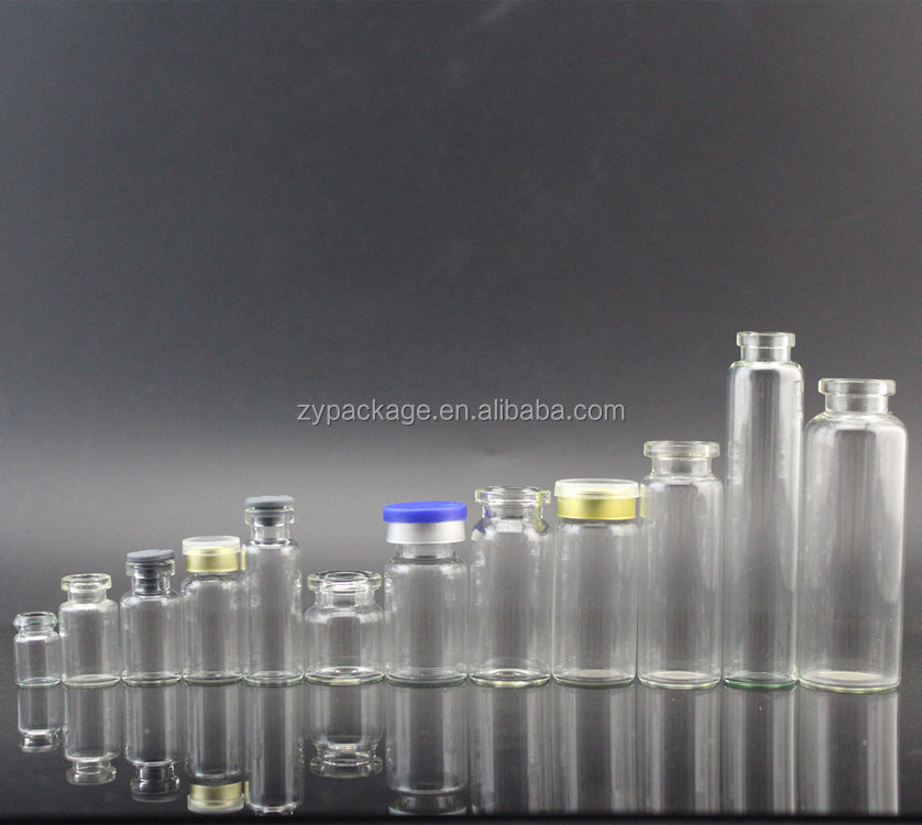 Empty 3ml 4ml 5ml 6ml 7ml 8ml 9ml 10ml 15ml 20ml 30ml glass vials unique design glass tubular vail for injection