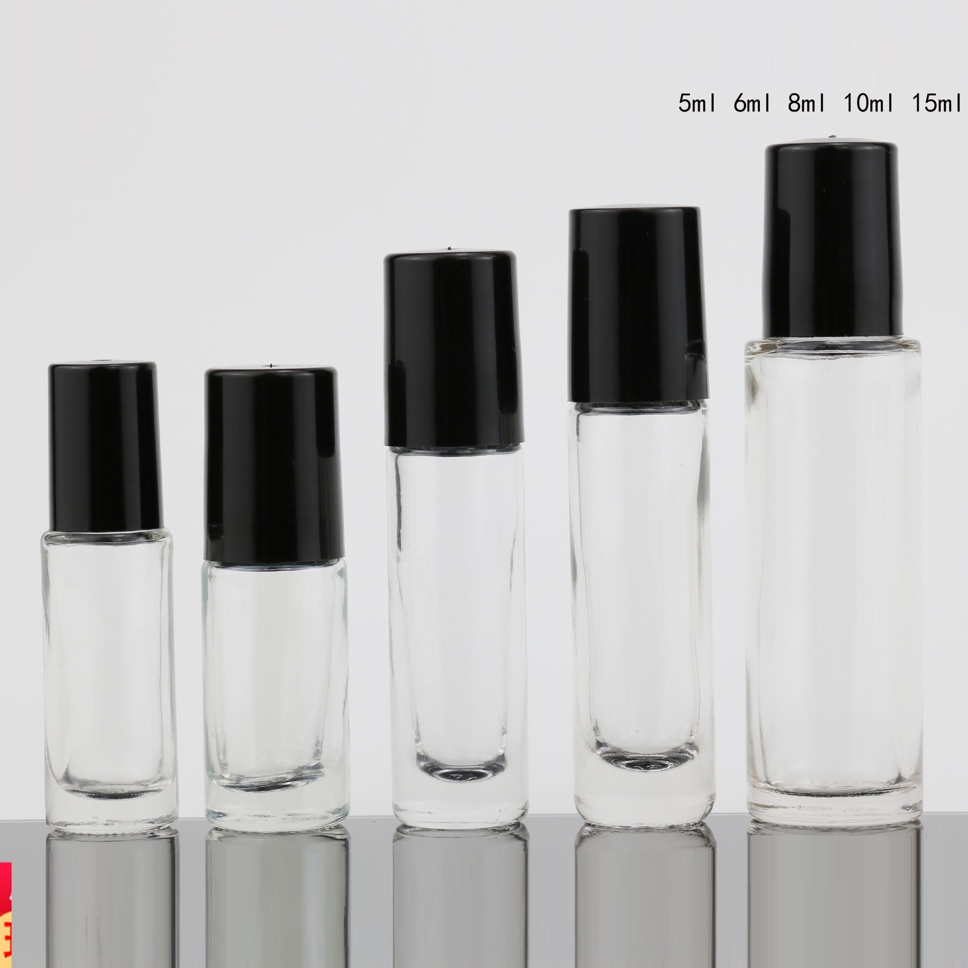 Wholesale 10ML 15ML Clear Glass Roller Empty Fancy Attar Bottles 10 ml Aromatherapy Refillable Roll On Perfume Bottles