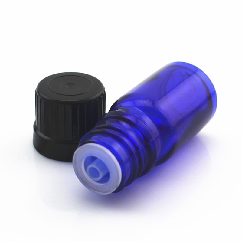 Wholesale 5ML 10ML 15ML 30ML Dark Blue Glass Bottle Essential Oil Dropper Bottle With Orifice Reducer For Aromatherapy