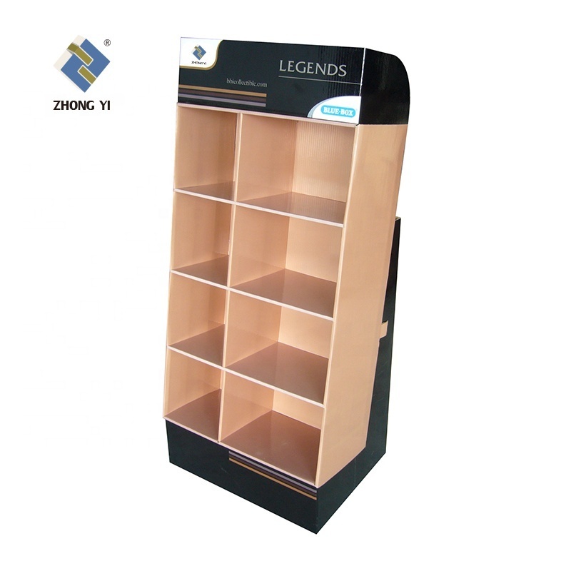 Merchandising Cardboard Free Standing Shelves Display Pallet for T-Shirt Clothing Display Stands