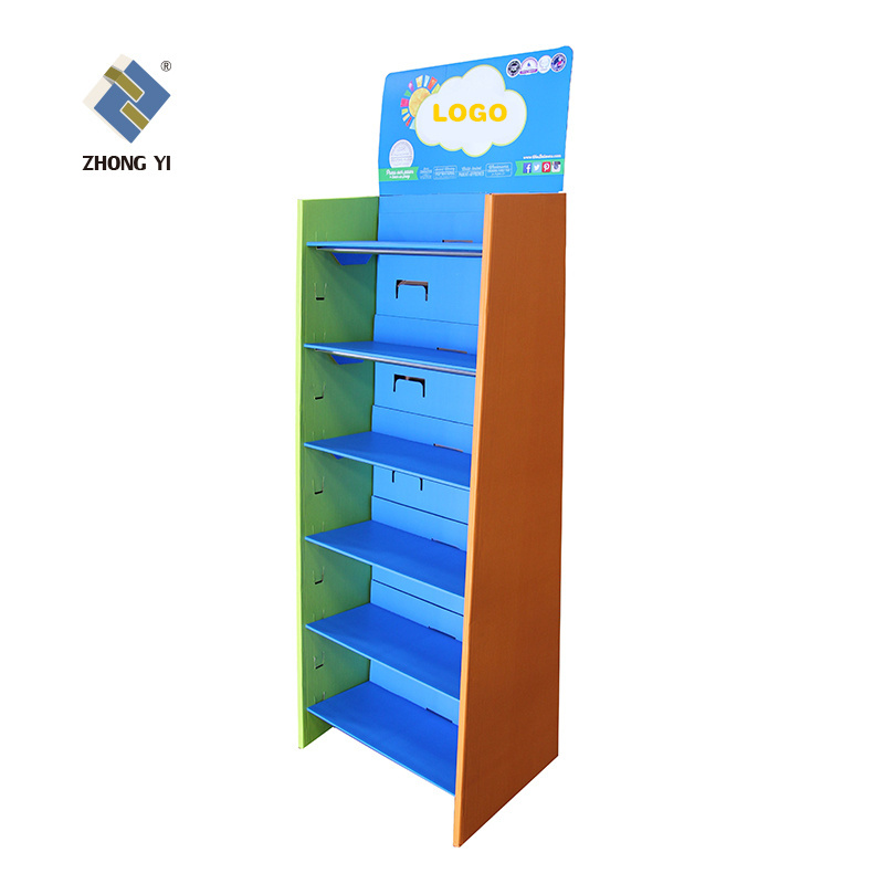 Funko Pop Up Cardboard Floor Display Shelf, Corrugated Cardboard Paper Display Stand for Hats Golf