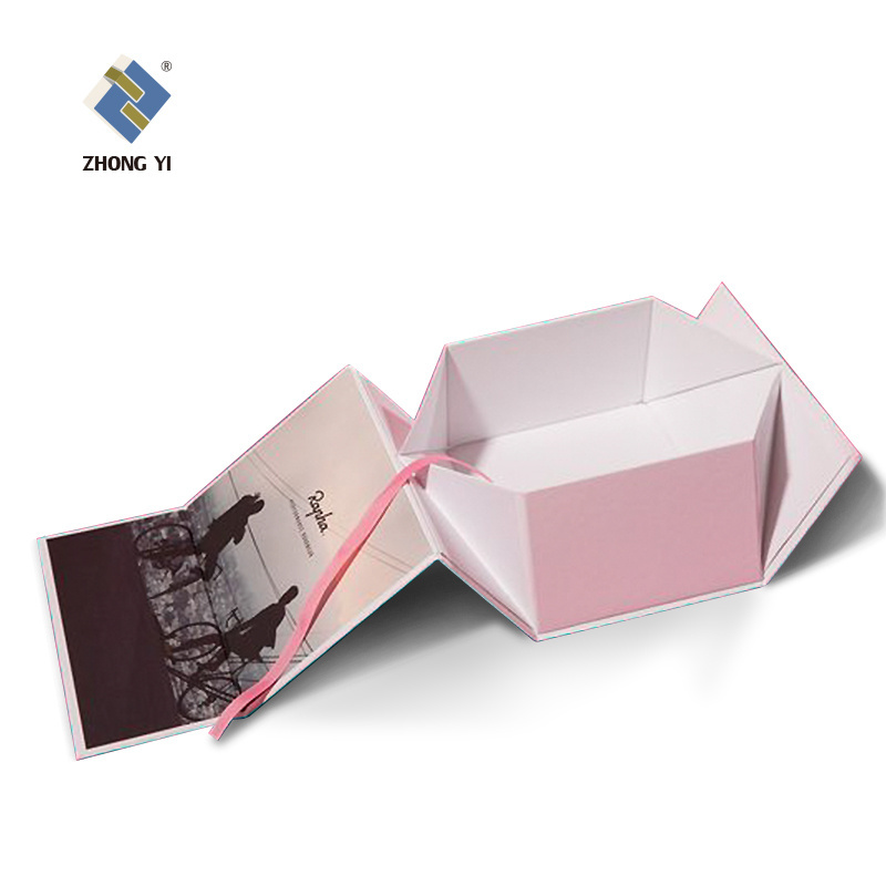 Promotional Custom Logo Printed Yellow Cardboard Magnetic Flap Gift Box With Sponge Inserts Ribbons