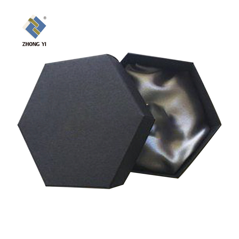 Custom Printed Cardboard Hat Packaging Box Hexagon Collapsible Paper Box for Ring