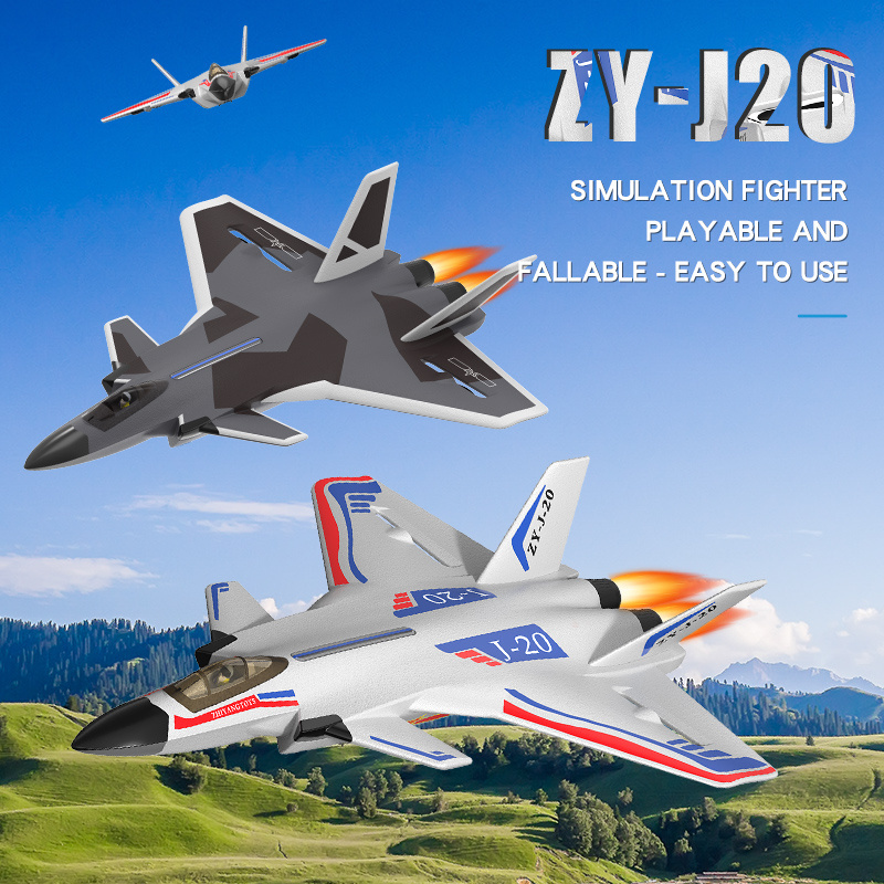 ZY-J20 2.4G Glider RC Airplane Wholesale EPP Foam Remote Control Fighter RC Planes Drone Aircraft Toy