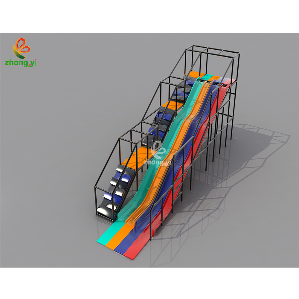 tube devil donut wave air valcano interactive trumpet drop tube spiral slide for adventure trampoline park indoor playground