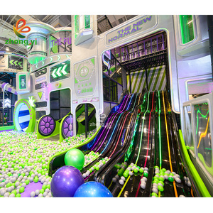 Indoor Neon playground Kids Child Park Factory Customized Soft Play Equipment with LED Slide by zhongyi Amusement