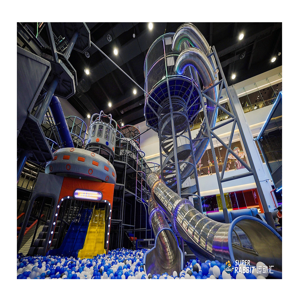 Zhongyi amusement equipment kids indoor equipment them park soft play playground slide playground plastic slide