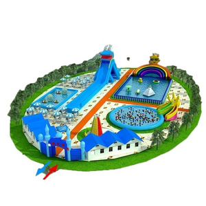 Swimming Entertainment Commercial Inflatable Water Park Equipment Inflatable Cwater Park /Inflatable Aqua Park Plato PVC 0.55mm