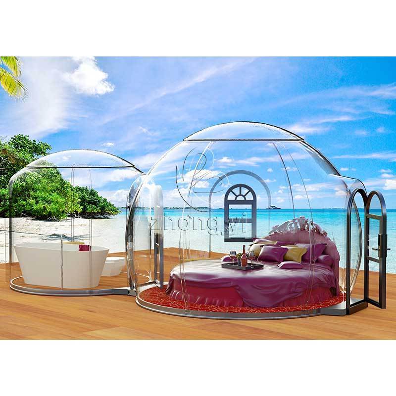 dome house glass igloo aluminum frame glass for glamping house