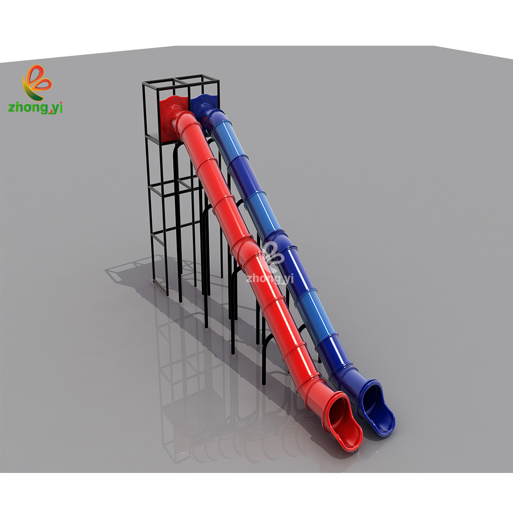 Kids and Adults Indoor Playground Trampoline Park Attractions Big Slides Donuts Slide with Air Bag Ball Pit