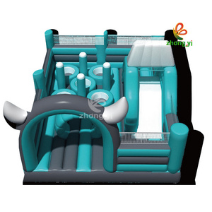 Inflatable Kids Moonwalk Jumper Bouncer With Ball Pit Bouncy Castle Jumping Bounce House Party For Kids Inflatable