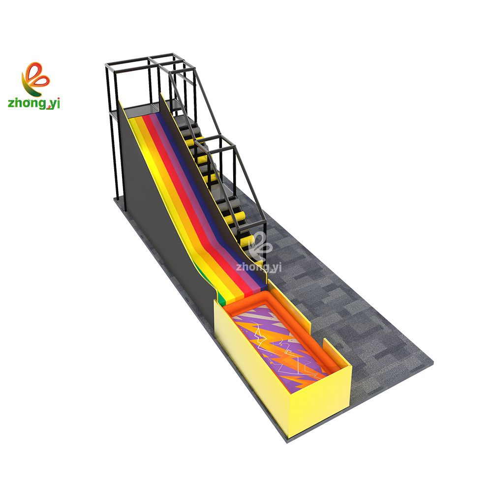 tube devil donut wave air valcano interactive trumpet drop tube spiral slide for adventure trampoline park indoor playground