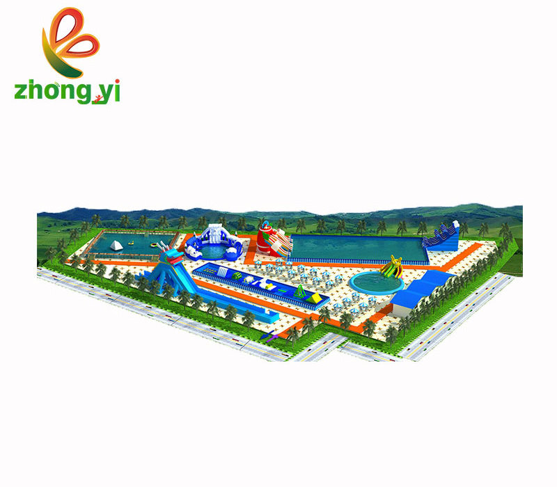 Swimming Entertainment Commercial Inflatable Water Park Equipment Inflatable Cwater Park /Inflatable Aqua Park Plato PVC 0.55mm