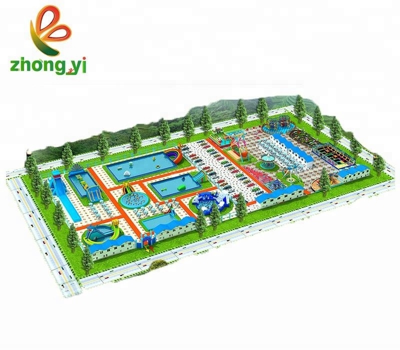 Swimming Entertainment Commercial Inflatable Water Park Equipment Inflatable Cwater Park /Inflatable Aqua Park Plato PVC 0.55mm