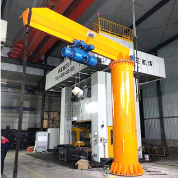 Customized design calculation fixed column slewing electric 5 ton 10 ton free standing jib crane with chain hoist