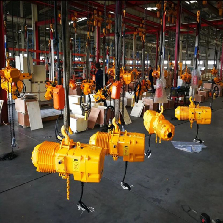 customized 0.5 1 2 3 5 10 20 ton electric chain hoist used on workshop for sale