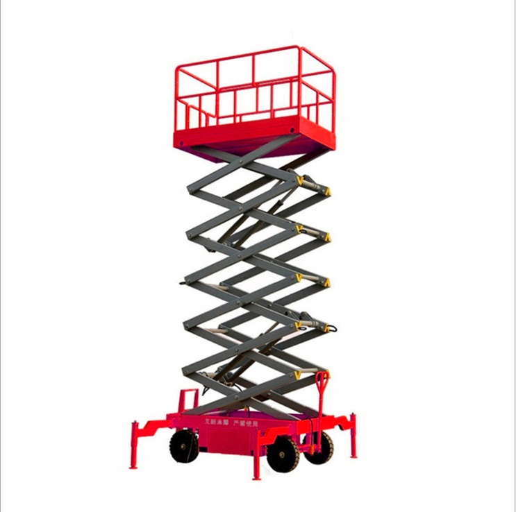 12 meter Scissor lift scaffolding  18m 500kg Hydraulic electric lift mobile scissor shear fork lift platform