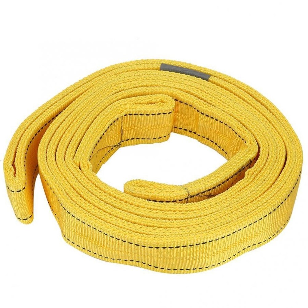 Hoisting tools polyester crane lifting sling belt 6 ton 10M eye and eye webbing sling customized