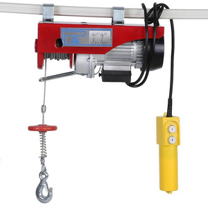 PA type PA250kg PA500 500kg 220v motor 1000kg small mini wire rope electric cable Pulley chain hoist crane winch