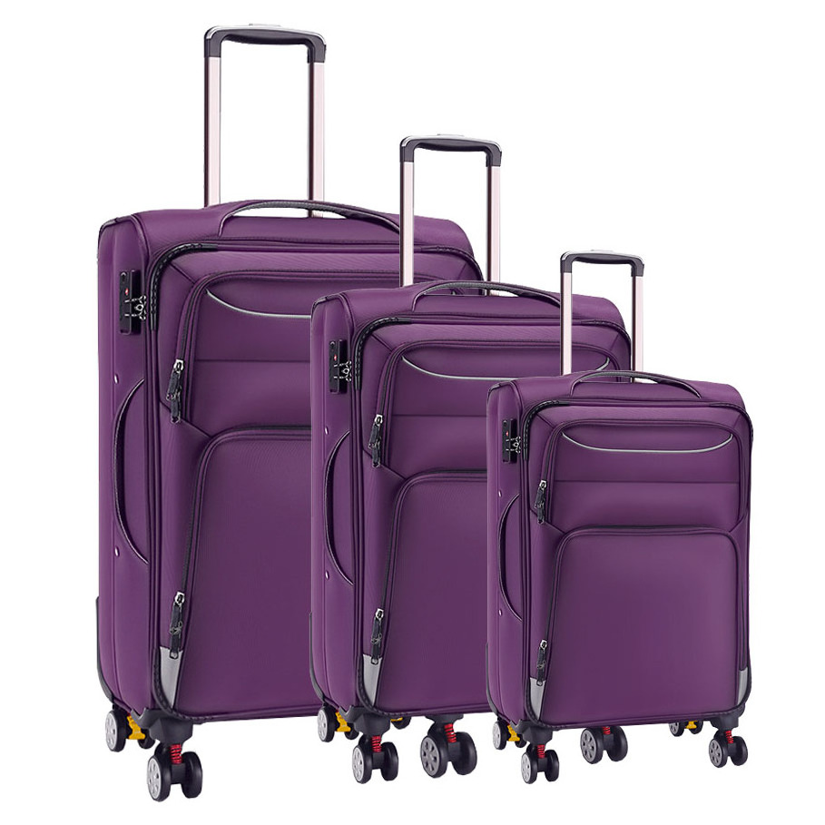 3PCS Factory Classic Oxford Women Trolley Luggage Sets With Mute Wheel Soft Luggage Trolley With brake wheel