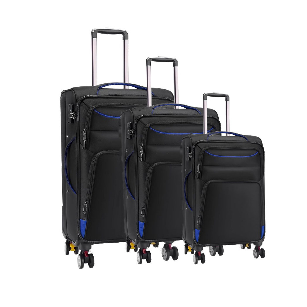 3PCS Factory Classic Oxford Women Trolley Luggage Sets With Mute Wheel Soft Luggage Trolley With brake wheel