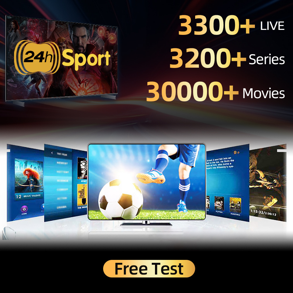 USA 2024 New Smart TV BOX 24h-Sport Android 2.4G/5G dual Wifi 4k Video Streaming Media player free trial test Set-top Box