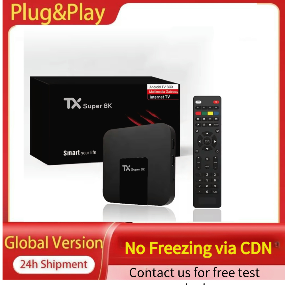 Custom OEM TX Super 8k set-top Box for UK 16gb Quad Core Rk3228 Wifi internet digital tv converter ott 4k smart android tv box