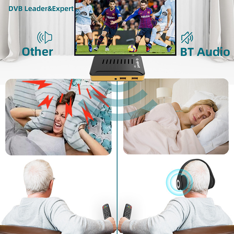 Android 10.0 Dvb S2 Free Internet Dvb-S2 Set Top Box Digital 4k Satellite Tv Receiver Decoder Home Portable Satellite Receiver