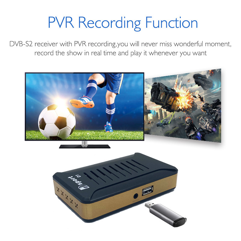 Factory Price FTA Decoder Q-sport dvb-s2 IKS server Free to air HD 1080P mpeg4 PVR EPG digital Satellite TV Receiver for Africa