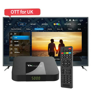 Custom OEM TX Super 8k set-top Box for UK 16gb Quad Core Rk3228 Wifi internet digital tv converter ott 4k smart android tv box