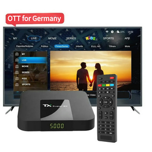 OTT For Germany Android IP TV Box EU plug free test 2024 Best 4k Live streaming Internet set-top box 2+16GB 24H Shipment