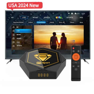 USA 2024 New Smart TV BOX 24h-Sport Android 2.4G/5G dual Wifi 4k Video Streaming Media player free trial test Set-top Box