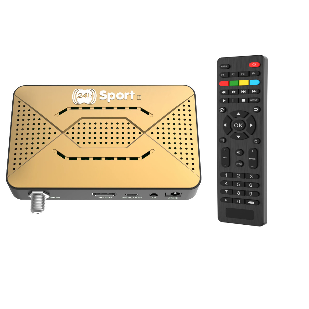 2024 New h.265 DVB-S2 iks server Digital Satellite TV Receiver hevc 265 24h-Sport II FTA Decoder HD IP*TV Set Top Box for Africa