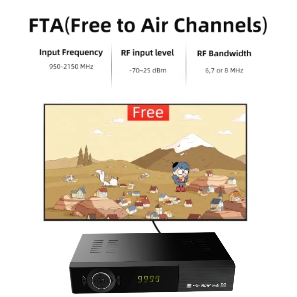 Cheapest FTA decoder HD 1080P Dvb-S2 iks server sat Satellite TV Receivers  free to air TV Digital antenna Free Dish Setup Box