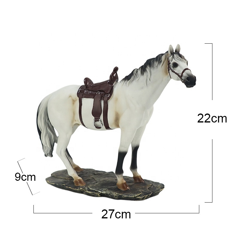 Popular Folk Art Horse Figurine Tall and Cheap Resin Material for Home Decoration Souvenir Model