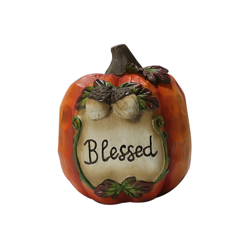 The Halloween Series Resin Statues Crafts Autumn Harvest Pumpkin Figurine Garden Farm Courtyard Decoration Furnishing Article