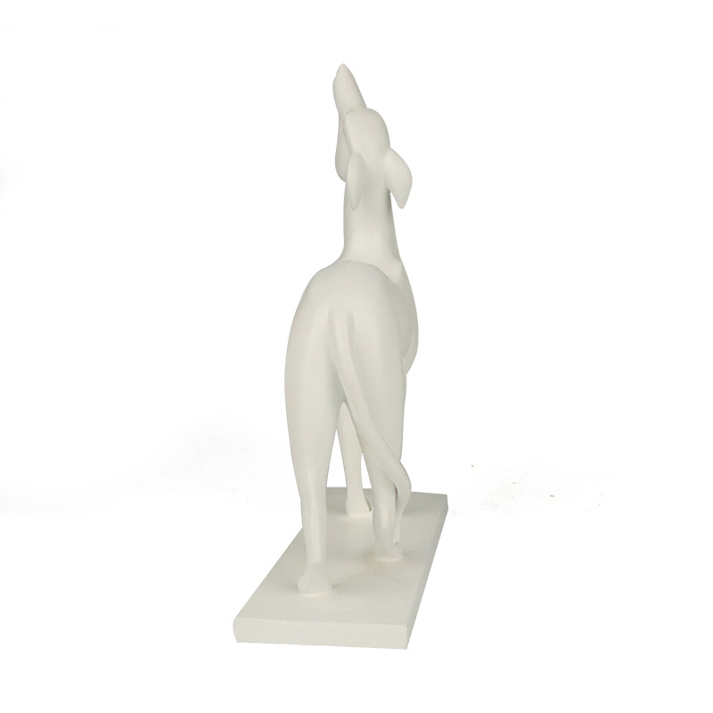 Custom Fujian Supplier Resin Pretty Dog Figurines White Cheap Life Size Dog Sculpture