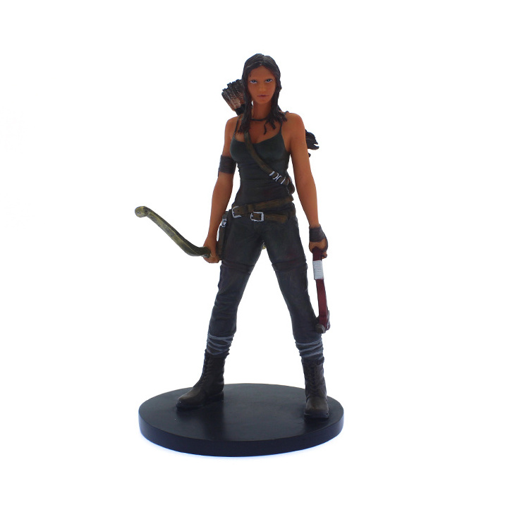 factory  custom wild hunting girl resin figurine